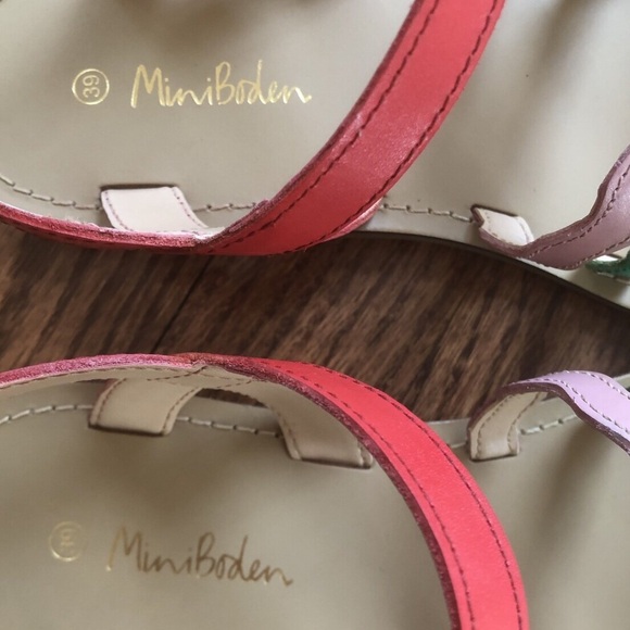 NWOT Mini Boden Rainbow Sandals Girls 7 - Picture 2 of 7
